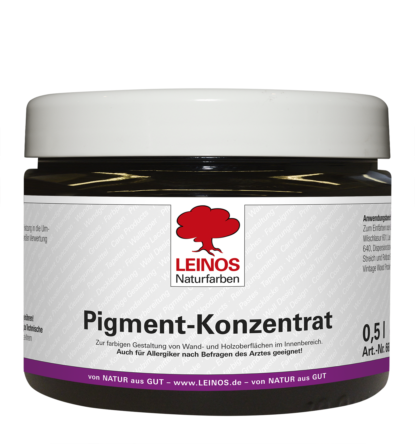 LEINOS 668 Pigment-Konzentrat 320 Ebenholz-Schwarz 500ml