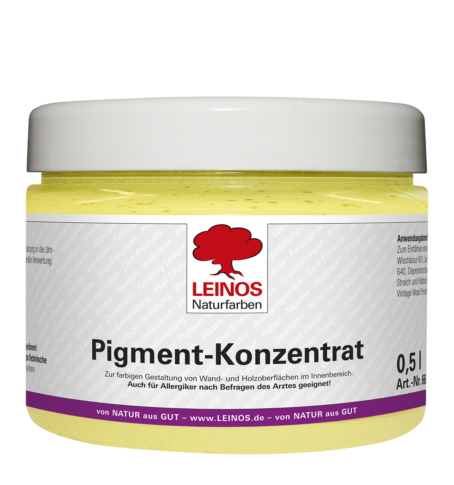 LEINOS 668 Pigment-Konzentrat 326 Sonnen-Gelb 500ml