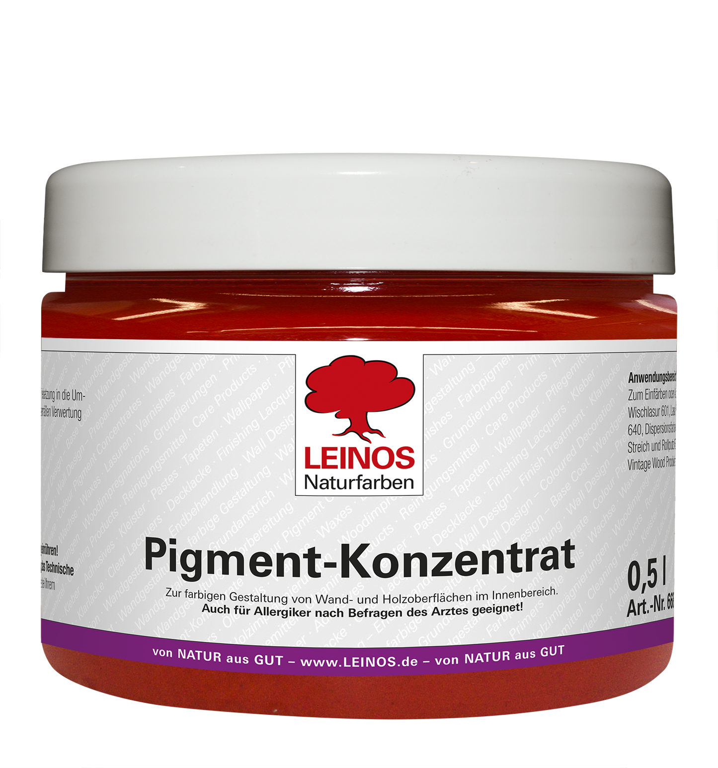 LEINOS Pigmentkonzentrat Krapp-Dunkelrot 500ml