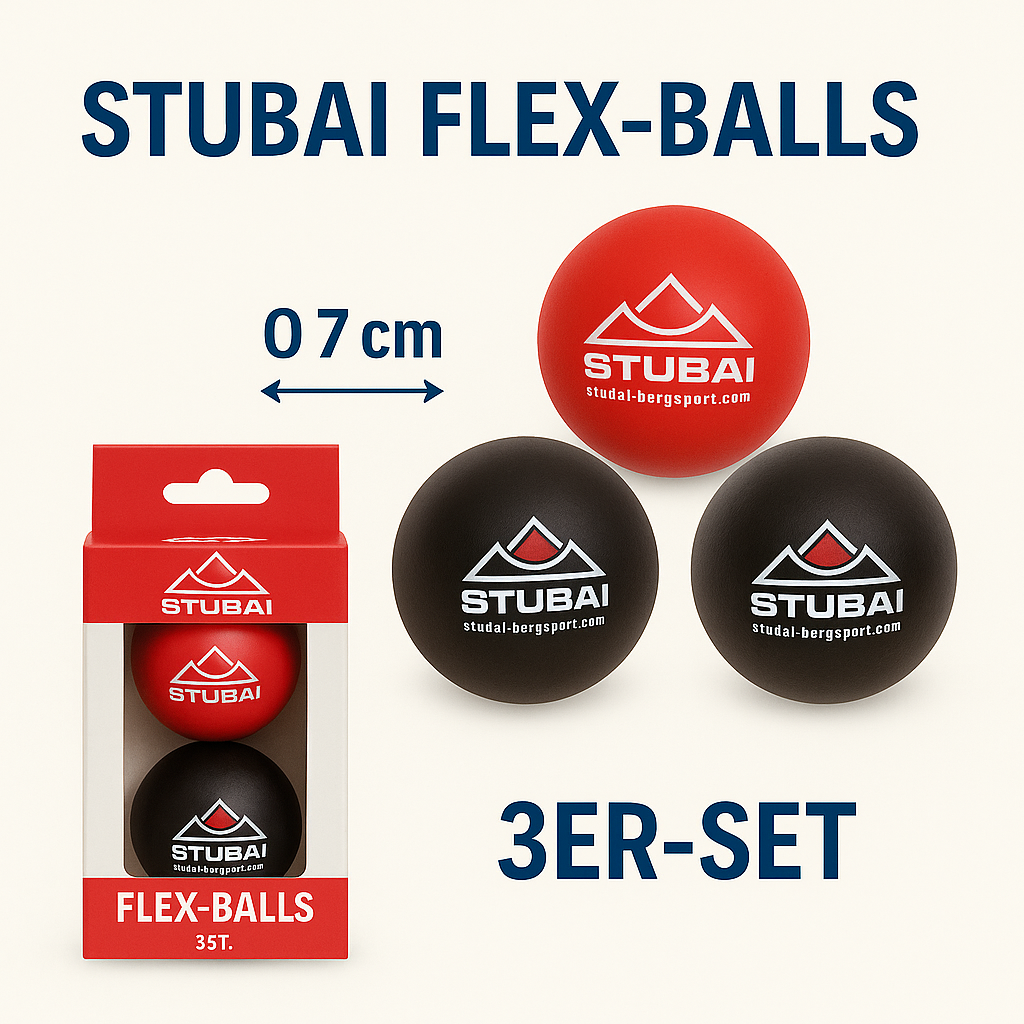 „STUBAI Flex-Balls Trainingsbälle – 3 Stück à 30 g, Durchmesser 7 cm – weiche Therapie-Bälle zur Handkräftigung & Fingerübung – Trainingshilfe für Reha, Fitness, Ergotherapie & Senioren“