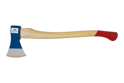 STUBAI Forstaxt | 1400 g Kopfgewicht | Axt Rheinische Form aus Stahl mit Holzgriff, kleine Axt zur Wald- und Gartenarbeit, Fällaxt, Spaltaxt, Universalaxt