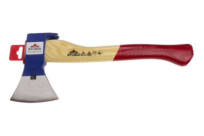 Stubai Handbeil / Gerüsthacke 1000 g mit Eschenstiel – Kohlenstoffstahl 52–55 HRC, balliger Schliff, Nagelzieher, kompaktes Forst- und Bauhandbeil