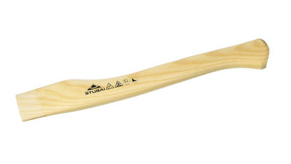 STUBAI Ersatzstiel für Küchenbeil 6722 – 360 mm geschweifter Stiel aus Buchenholz – Ergonomisch geformt, robust und langlebig – Passend für Beilköpfe bis 600 g – Ersatz-Holzstiel ohne Keil