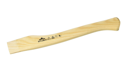 STUBAI Ersatzstiel für Küchenbeil 6722 – 360 mm geschweifter Stiel aus Buchenholz – Ergonomisch geformt, robust und langlebig – Passend für Beilköpfe bis 600 g – Ersatz-Holzstiel ohne Keil