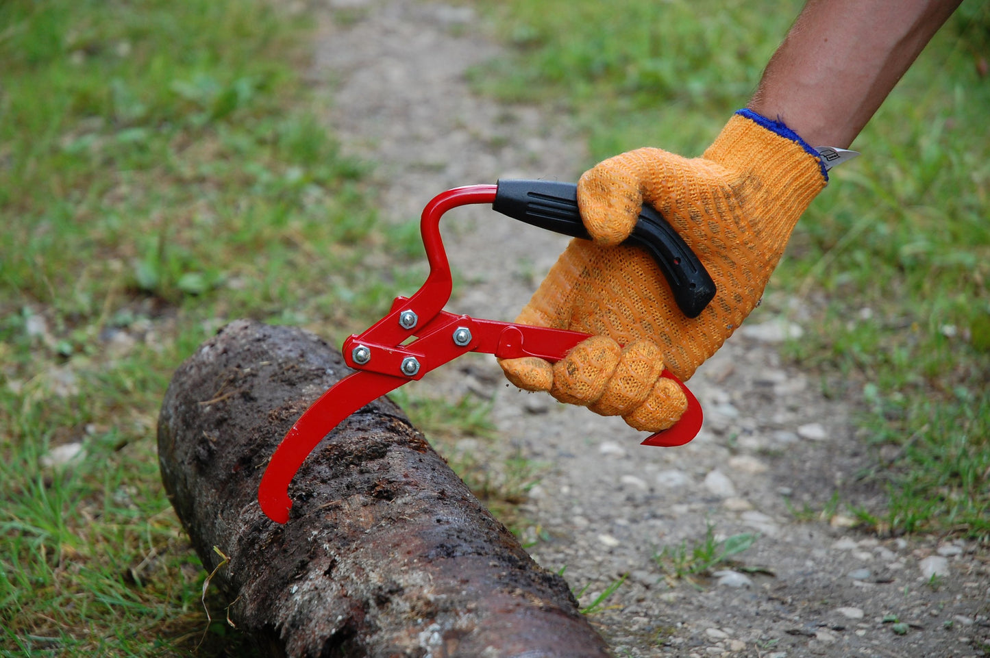 STUBAI Forst-Handpackzange 190 mm | Holzgreifer Forstzange | Vorlieferzange für den Transport von kleinen Baumstämmen