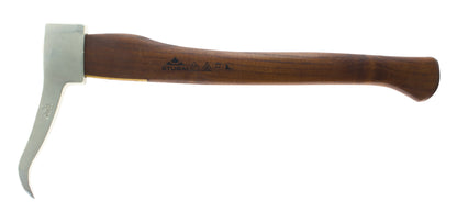 STUBAI HANDSAPPIE Nirolook mit Eschenholzstiel 450 mm – mit Messing-Stielschutz, deutsche Form – zum Aufnehmen, Ziehen und Transportieren von kleineren Holzstücken – robustes Forstwerkzeug