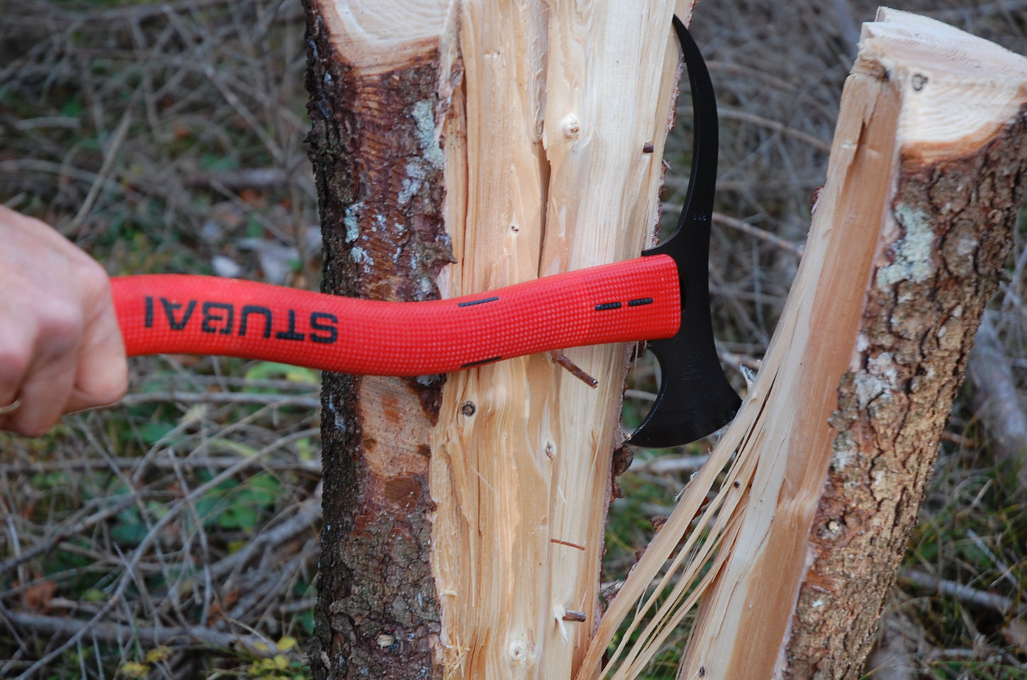 STUBAI Handsappel mit Schneide / Kunststoffstiel  | 600 mm | zum Anheben, Beseitigen von kleinen, leichten Holzstücken und für den Einsatz bei Bergefahrzeugen