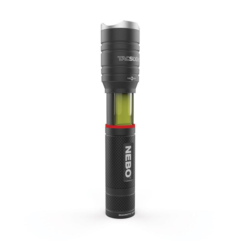 TAC SLYDE Taschenlampe & COB-Laterne 12-fach verstellbarer Zoom