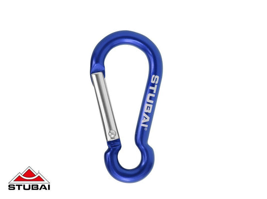 STUBAI Attach Minikarabiner Fangkarabiner, blau/orange, 1,0 kN, Bergsport-Zubehör