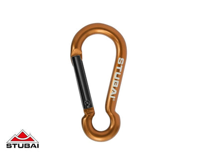 STUBAI Attach Minikarabiner Fangkarabiner, blau/orange, 1,0 kN, Bergsport-Zubehör