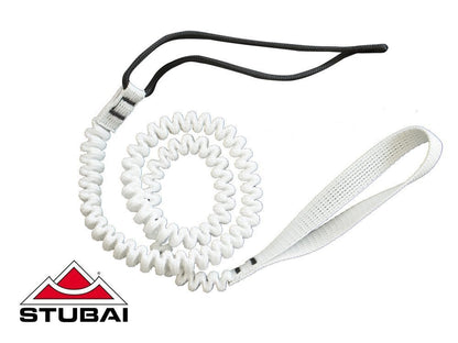 STUBAI LEASH Handschlaufe für Eispickel | weiß, 70 cm bis 120 cm | als Absturzsicherung für Klemmkeilentferner und Werkzeuge | für Eisklettern, Bergsteigen, Sportklettern, Outdoor-Aktivitäten