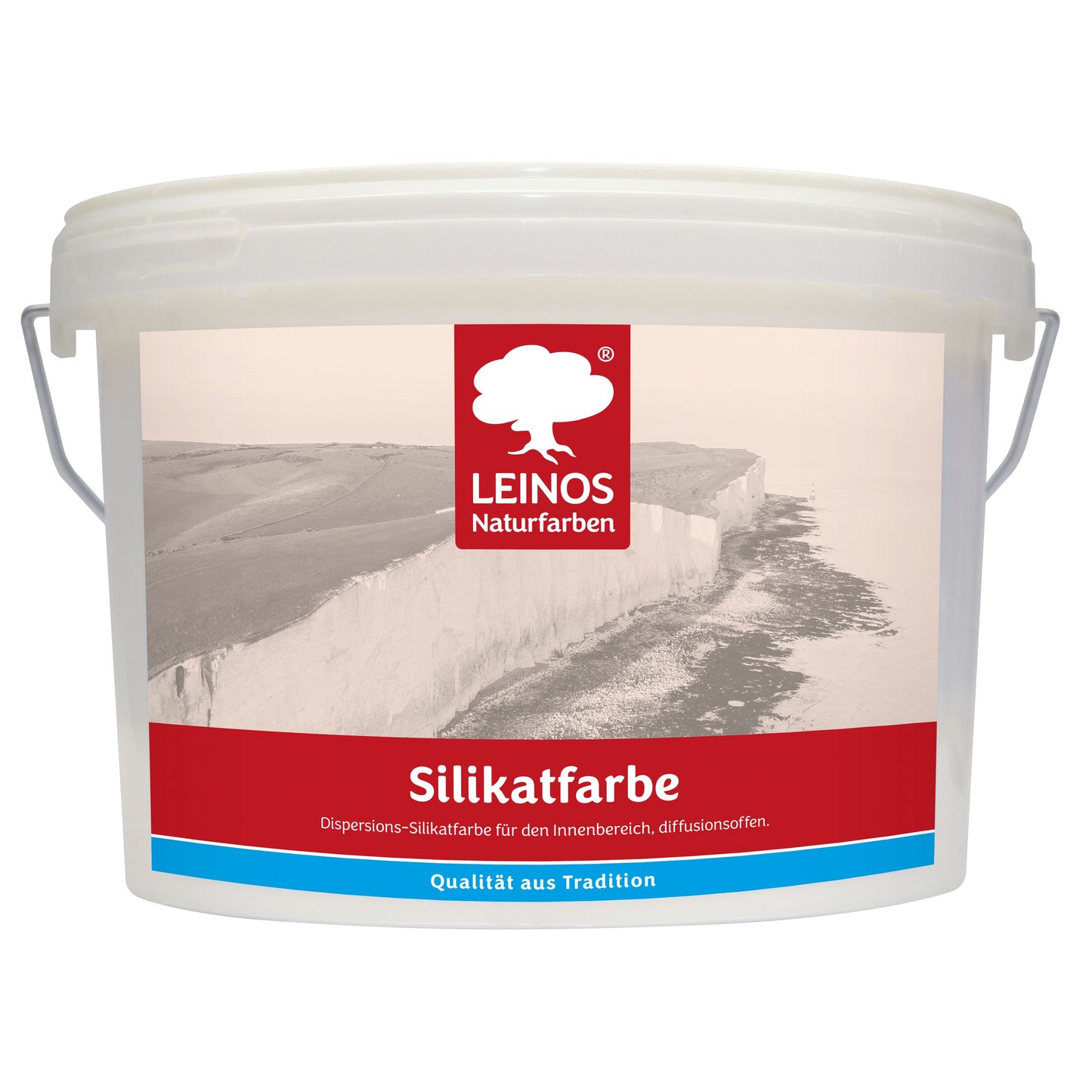 LEINOS Silikatfarbe 2,5 L Weiß – Waschfeste Wandfarbe für Feuchträume