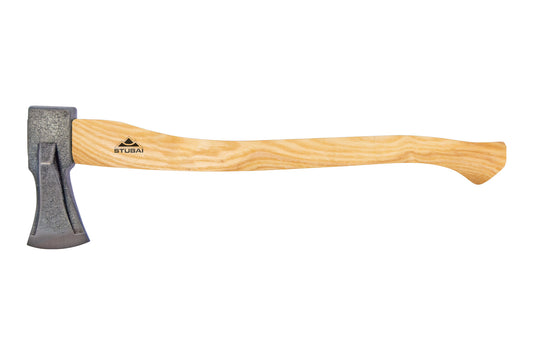 STUBAI Superspalter Natureline 1800 g | Profi-Spaltaxt mit Keilstegen für Kamin- & Brennholz | Geschmiedetes Forstwerkzeug aus Stahl | 700 mm lang | hohe Spaltleistung bei geringem Kraftaufwand