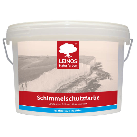 LEINOS 695 Schimmelschutzfarbe 2,5 l für Innenräume, gegen Schimmel, Algen und Pilze, biozidfrei, lösemittelfrei, diffusionsoffen, natürliche Wirkung, hohe Deckkraft, weiß, gebrauchsfertig Innenwände!