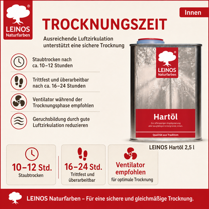 LEINOS Holzöl 2,5 l | Farbloses Hartöl für Möbel, Tische & Arbeitsplatten | Möbelöl für Teak, Eiche & weitere Hölzer | Natürliche Imprägnierung & Versiegelung mit langanhaltendem Schutz innen