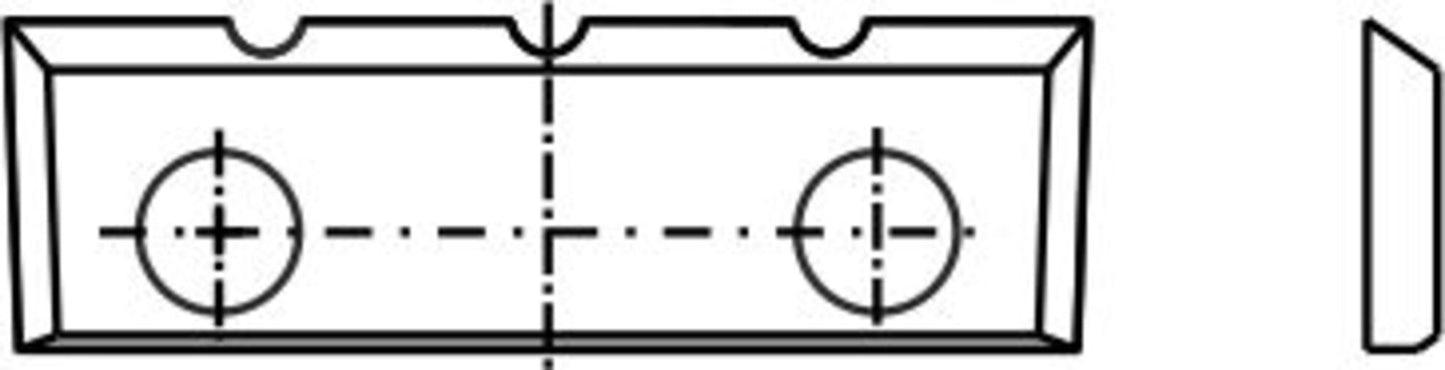 Wendeplatte 21 - 23x7x1,5mm a=14mm T04F 2 St.