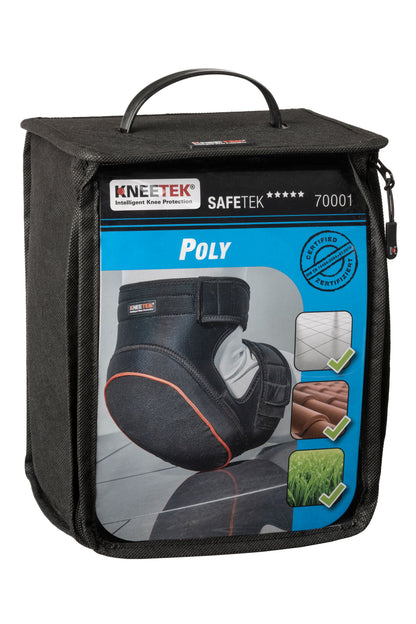 KNEETEK Knieschoner SAFETEK® Poly | stark rutschhemmend | Knieschützer für optimale Entlastung beim Arbeiten auf Knien | Kniepolster geeignet für Dachdecker, Fliesenleger, Gerüstbauer