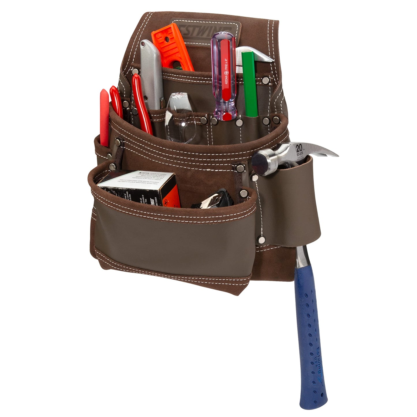 ESTWING 7 Pocket Leather Contractor's Tool Pouch