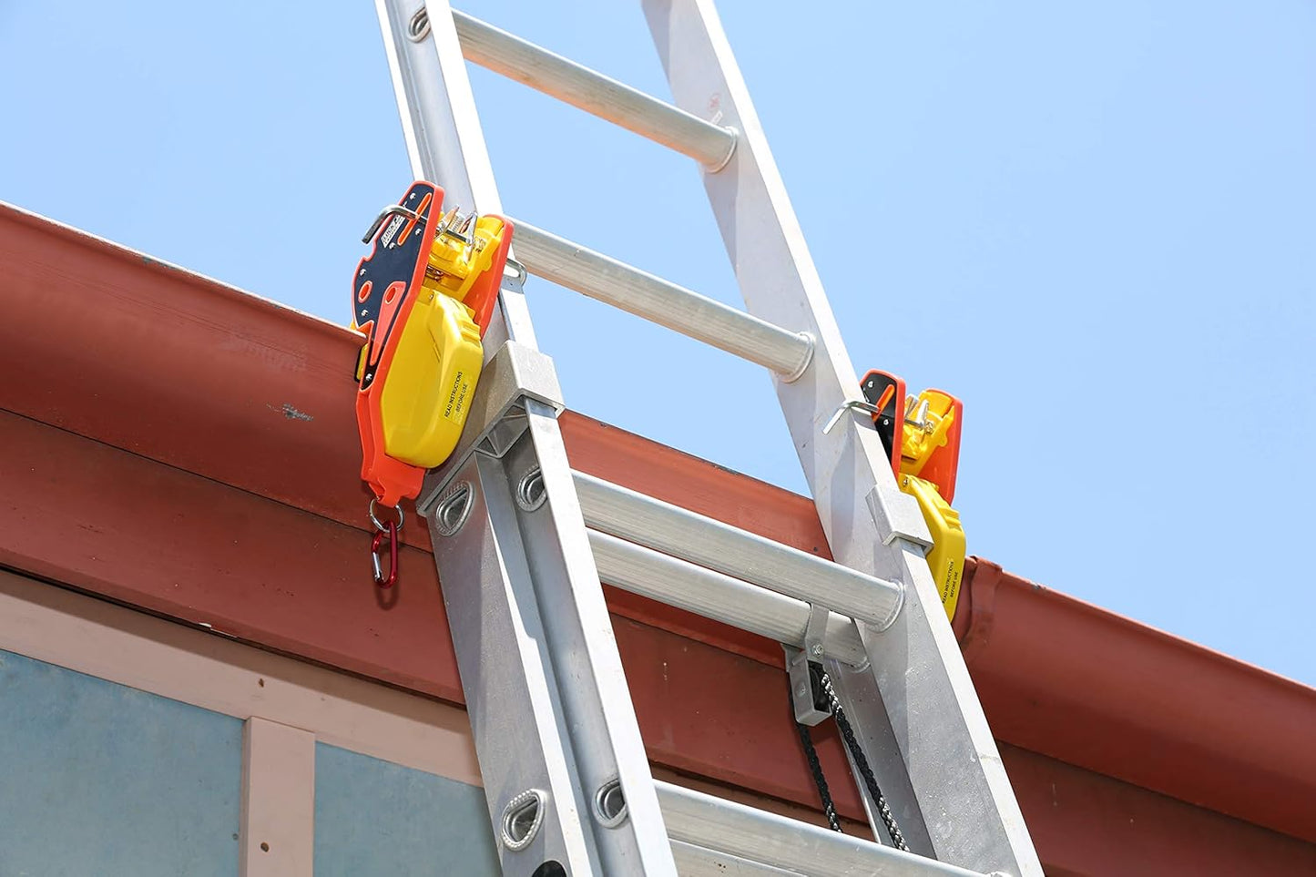 Lock Jaw Ladder Grip Leitersicherungsclip für Dachrinnen, sichere Leiterbefestigung in 5 Sekunden, BG Bau gelistet für Handwerker und Dachdecker
