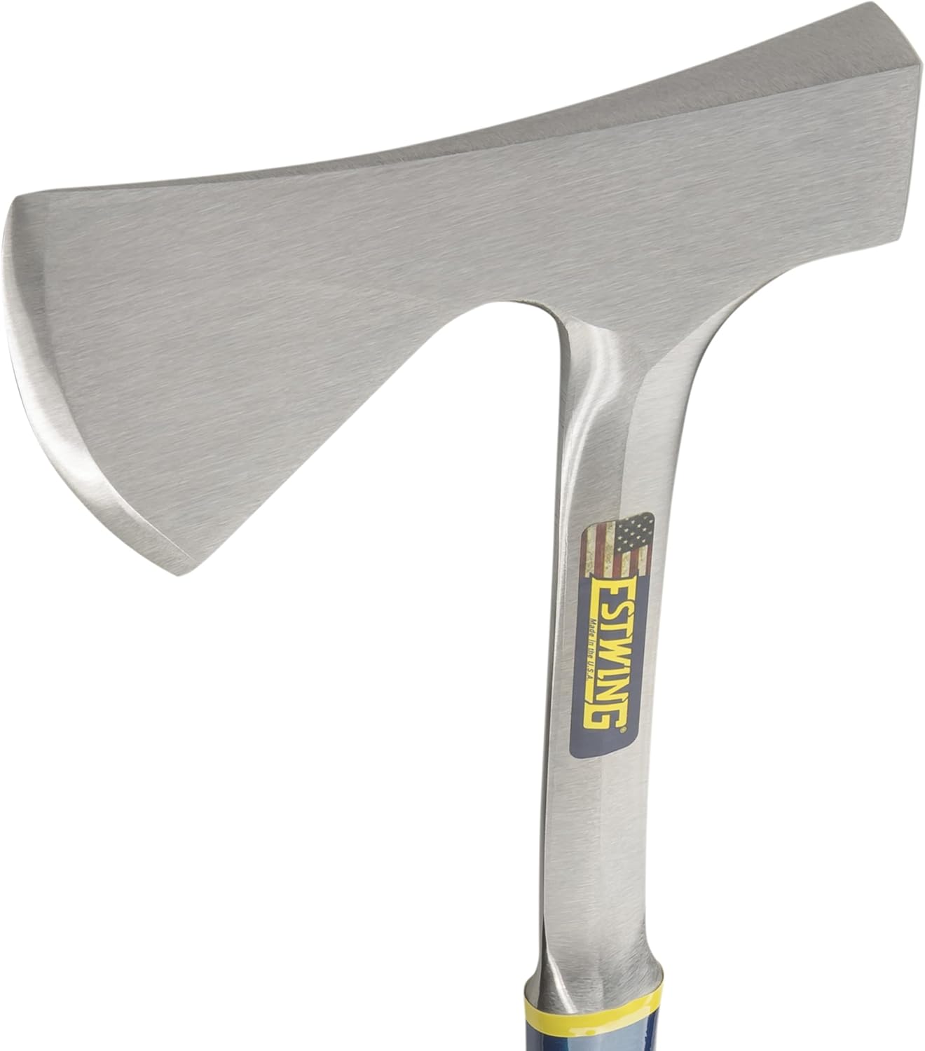 ESTWING Lange Axt mit blauen Vinylgriff, 100mm | Gewicht  1730g |  mit Nylon Schutzhülle | Campers Stahl Axe mit Metall-Griff und Nylon Vinyl Shock Reduction Grip