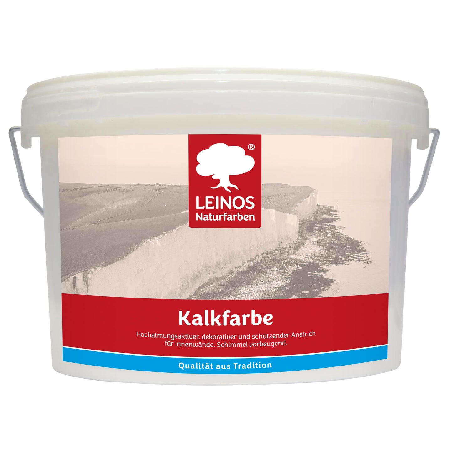 LEINOS Kalkfarbe 665 – Hochatmungsaktive Wandfarbe für Innen | Naturweiß, matt & mineralisch | Lösemittelfrei, schimmelvorbeugend, abtönbar | 10L für ca. 65m² | für alle mineralischen Untergründe