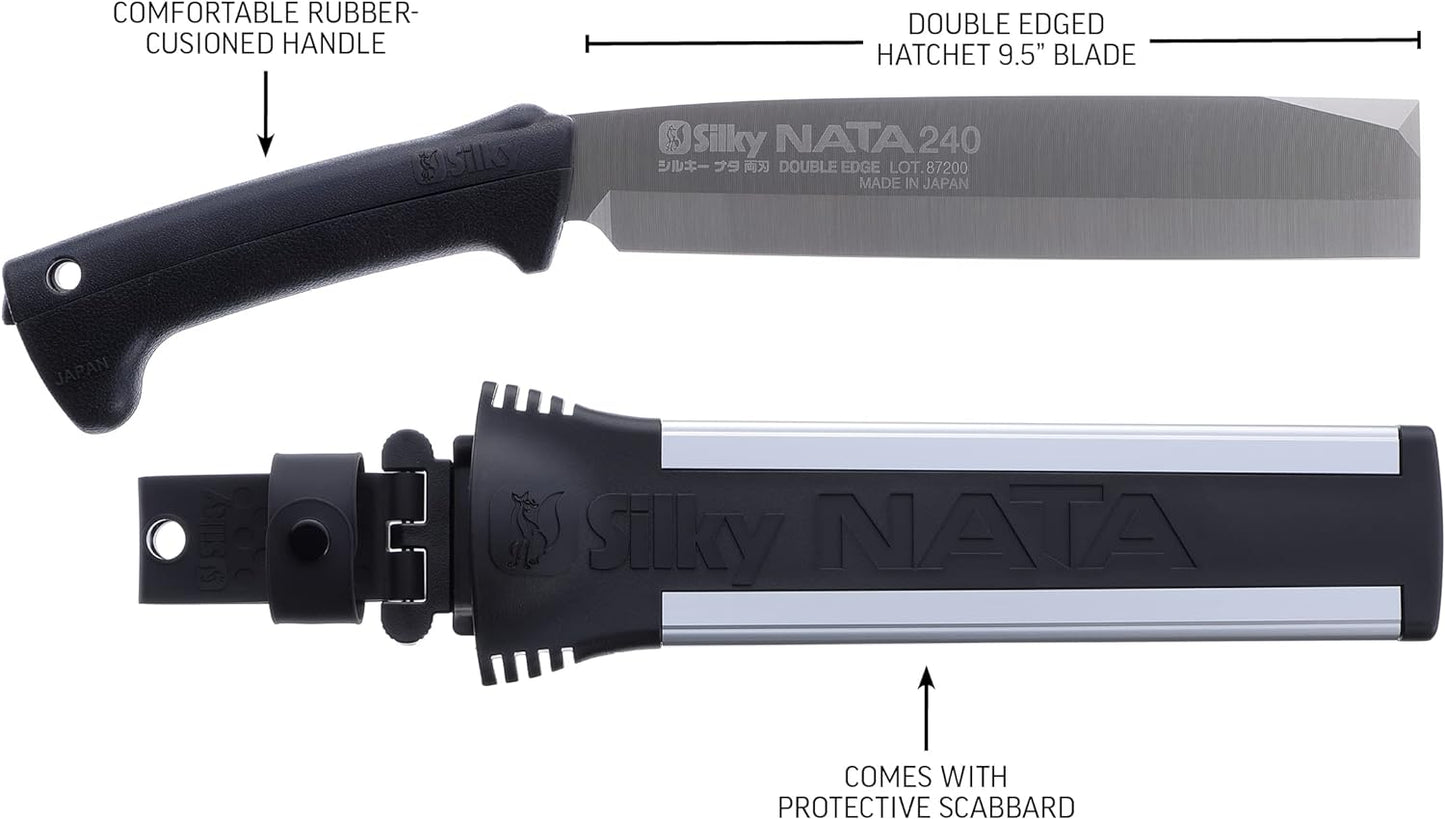 Silky Haumesser NATA 240 mm - doppelseitig mit Genki Griff | Eigenschaften eines Beils und eines Messers vereint |