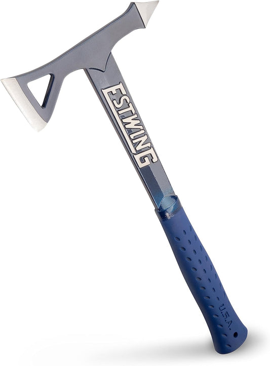 ESTWING Black Eagle Tomahawk mit blauen Vinylgriff, 770g, mit Nylon Schutzhülle