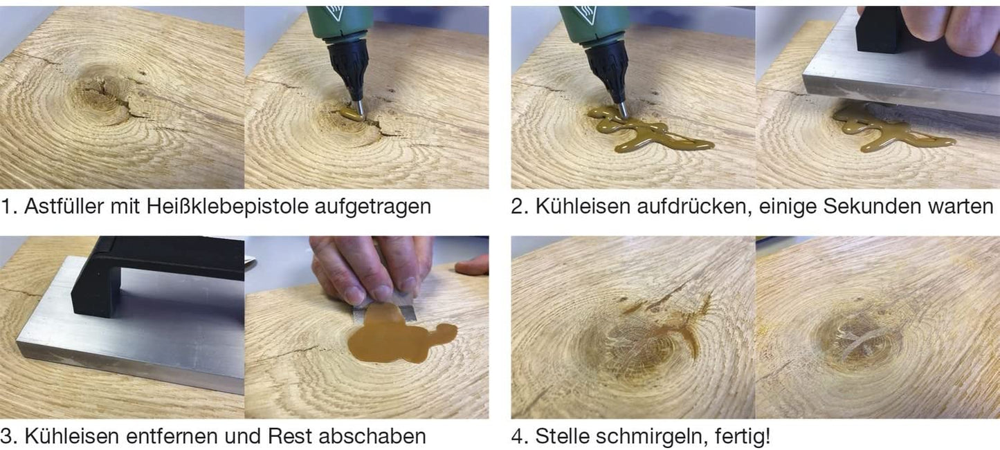 STUBAI WoodRepair Profi Set für Holzreparatur bei Schäden, Kratzern, großen Ästen, 252101