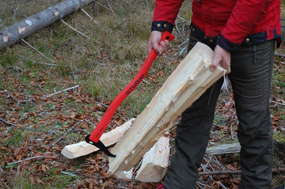 STUBAI Handsappel mit rotem Kunststoffstiel | 600 mm | Sappel zum Aufnehmen und Transportieren von kleineren Holzstücken und Baumstämmen