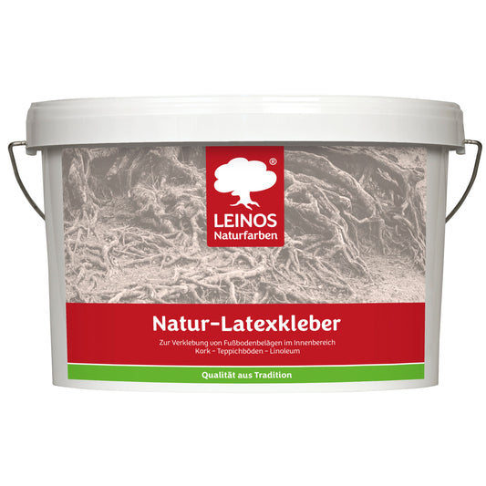 LEINOS Naturlatexkleber 3,00 kg – lösungsmittelfreier Kontaktkleber auf Naturkautschukbasis – für Teppiche, Kork, Leder, Filz, Linoleum & Papier – ideal für ökologische Anwendungen