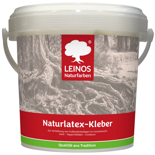 LEINOS Naturlatexkleber 1,00 kg – lösungsmittelfreier Kontaktkleber auf Naturkautschukbasis – für Teppiche, Kork, Leder, Filz, Linoleum & Papier – ideal für ökologische Anwendungen