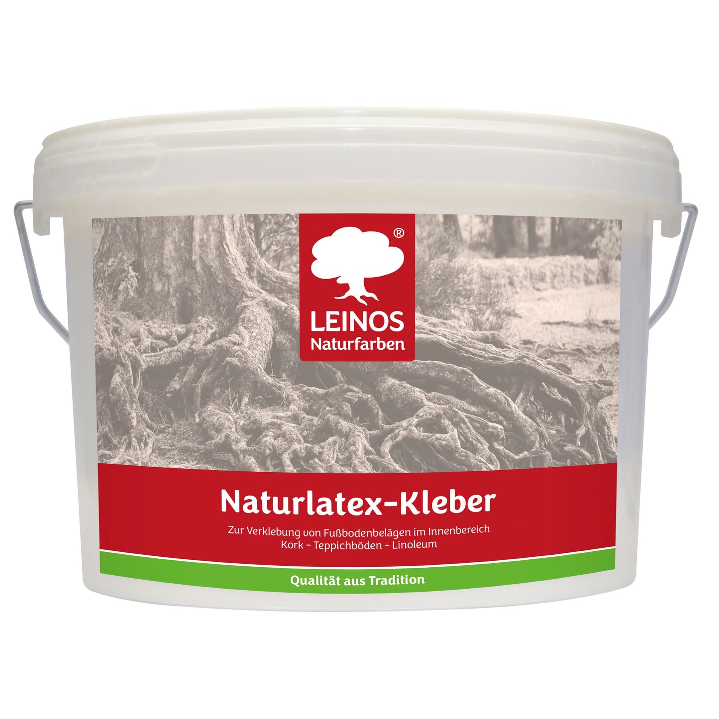 LEINOS Naturlatexkleber 10,00 kg – lösungsmittelfreier Kontaktkleber auf Naturkautschukbasis – für Teppiche, Kork, Leder, Filz, Linoleum & Papier – ideal für ökologische Anwendungen