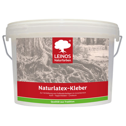 LEINOS Naturlatexkleber 10,00 kg – lösungsmittelfreier Kontaktkleber auf Naturkautschukbasis – für Teppiche, Kork, Leder, Filz, Linoleum & Papier – ideal für ökologische Anwendungen