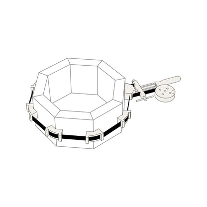 Piher Bandspanner für Rahmen Stahlband achteck 500cm