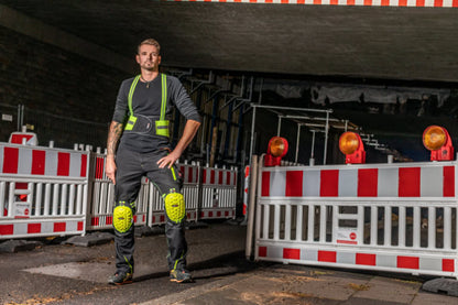 KNEETEK Knieschoner HiVis | 230 g | rutschhemmende, speziell profilierte Knieschützer für optimale Entlastung beim Arbeiten | Kniepolster geeignet für alle Arbeiten im Außenbereich