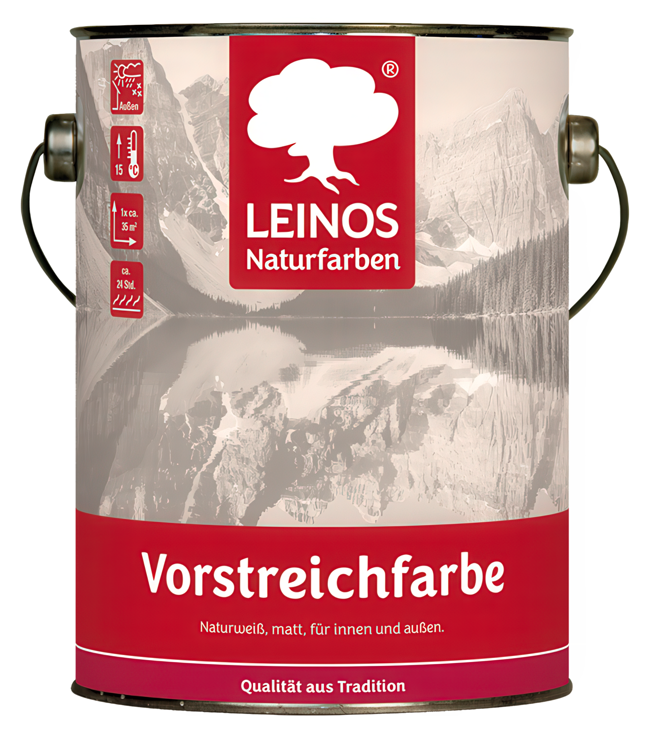 LEINOS Vorstreichfarbe 810 | 2,5  Liter | hochwertige Haftgrundierung für Holz, Metall, Glasfasertapeten | schnelltrocknend, biozidfrei & umweltfreundlich | weiß matt, offenporig, für Innen- und Außenanwendungen