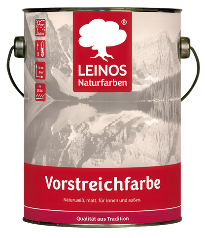 LEINOS Vorstreichfarbe 810 | 2,5  Liter | hochwertige Haftgrundierung für Holz, Metall, Glasfasertapeten | schnelltrocknend, biozidfrei & umweltfreundlich | weiß matt, offenporig, für Innen- und Außenanwendungen