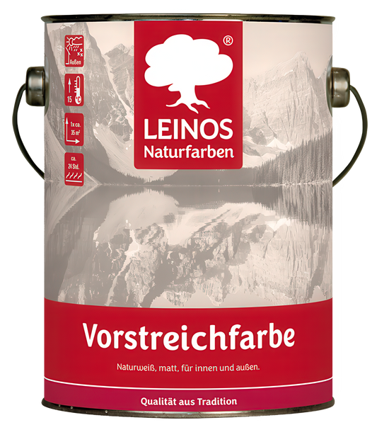 LEINOS Vorstreichfarbe 810 | 2,5  Liter | hochwertige Haftgrundierung für Holz, Metall, Glasfasertapeten | schnelltrocknend, biozidfrei & umweltfreundlich | weiß matt, offenporig, für Innen- und Außenanwendungen