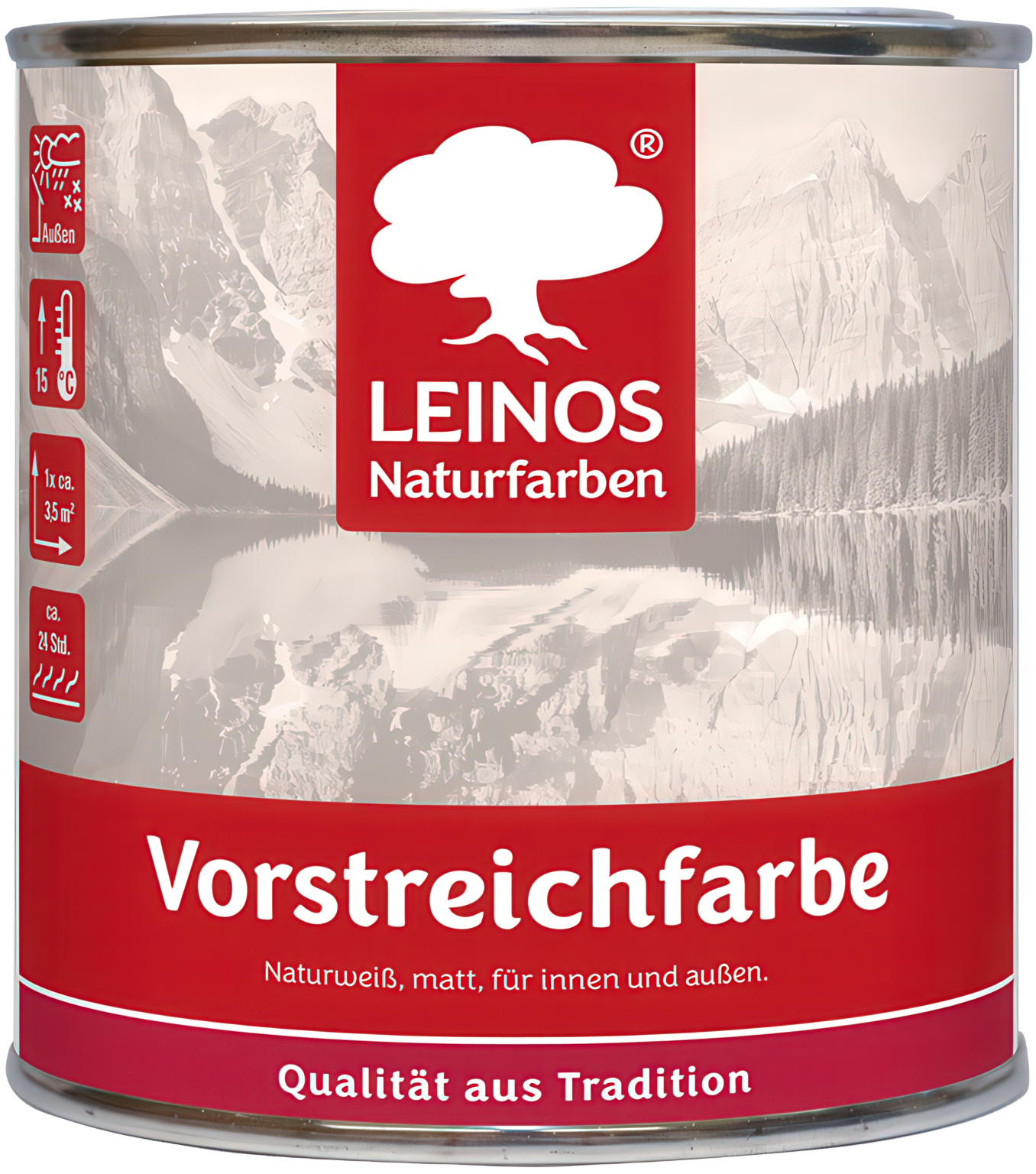 LEINOS Vorstreichfarbe 810 | 0,75 Liter | universelle Grundierung für Holz, Metall, Glasfasertapeten | schnelltrocknend, diffusionsoffen & atmungsaktiv | weiß matt, sehr gut schleifbar, innen & außen nutzbar