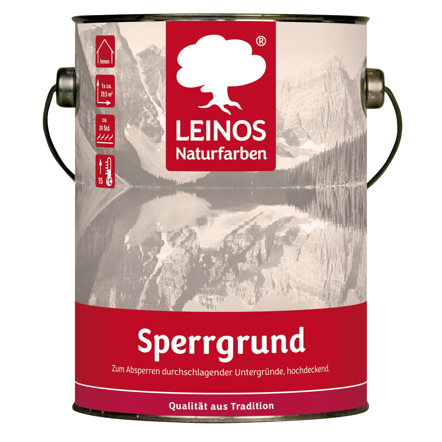 LEINOS 815 Sperrgrund 10 Liter  | Hochdeckend: Erzeugt einen weißen, leicht rauen Untergrund, der für nachfolgende Anstriche gute Haftung bietet