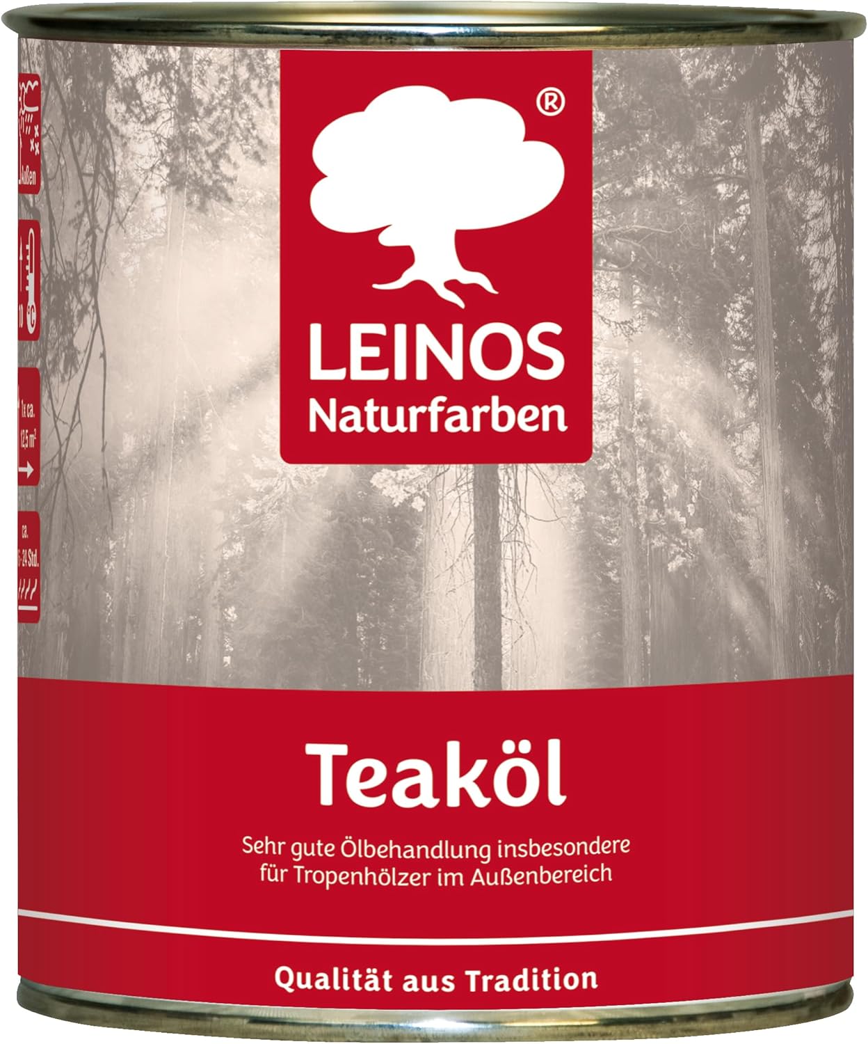 LEINOS Teaköl 223 – 2,5 Liter Holzschutzöl für außen, farblos, für Teak, Bangkirai & Tropenhölzer, imprägniert & frischt auf, pflanzliche Öle, offenporig, wasserabweisend, einfache Anwendung