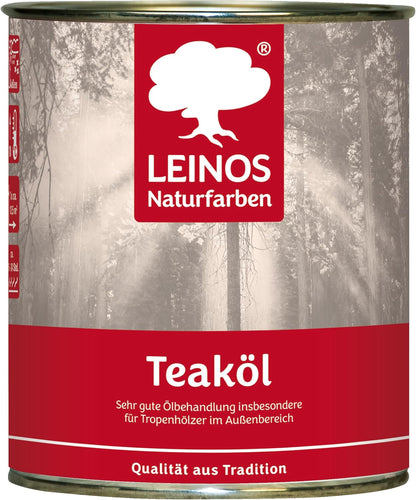 LEINOS Teaköl 223 – 2,5 Liter Holzschutzöl für außen, farblos, für Teak, Bangkirai & Tropenhölzer, imprägniert & frischt auf, pflanzliche Öle, offenporig, wasserabweisend, einfache Anwendung
