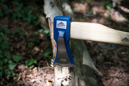 STUBAI Superspalter Spaltaxt | 1800 g Kopfgewicht | Keilsteg-Technologie für maximale Sprengwirkung | Carbonstahl 52–55 HRC, gesenkgeschmiedet & poliert | Eschenstiel 600 mm | Profi Brennholz