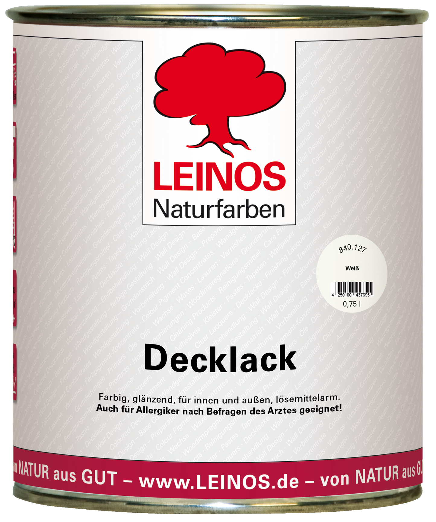 LEINOS Decklack Deckfarbe Hochdeckende Wetterfeste Lackfarbe Wetterschutzfarbe für Innen- und Außenprojekte