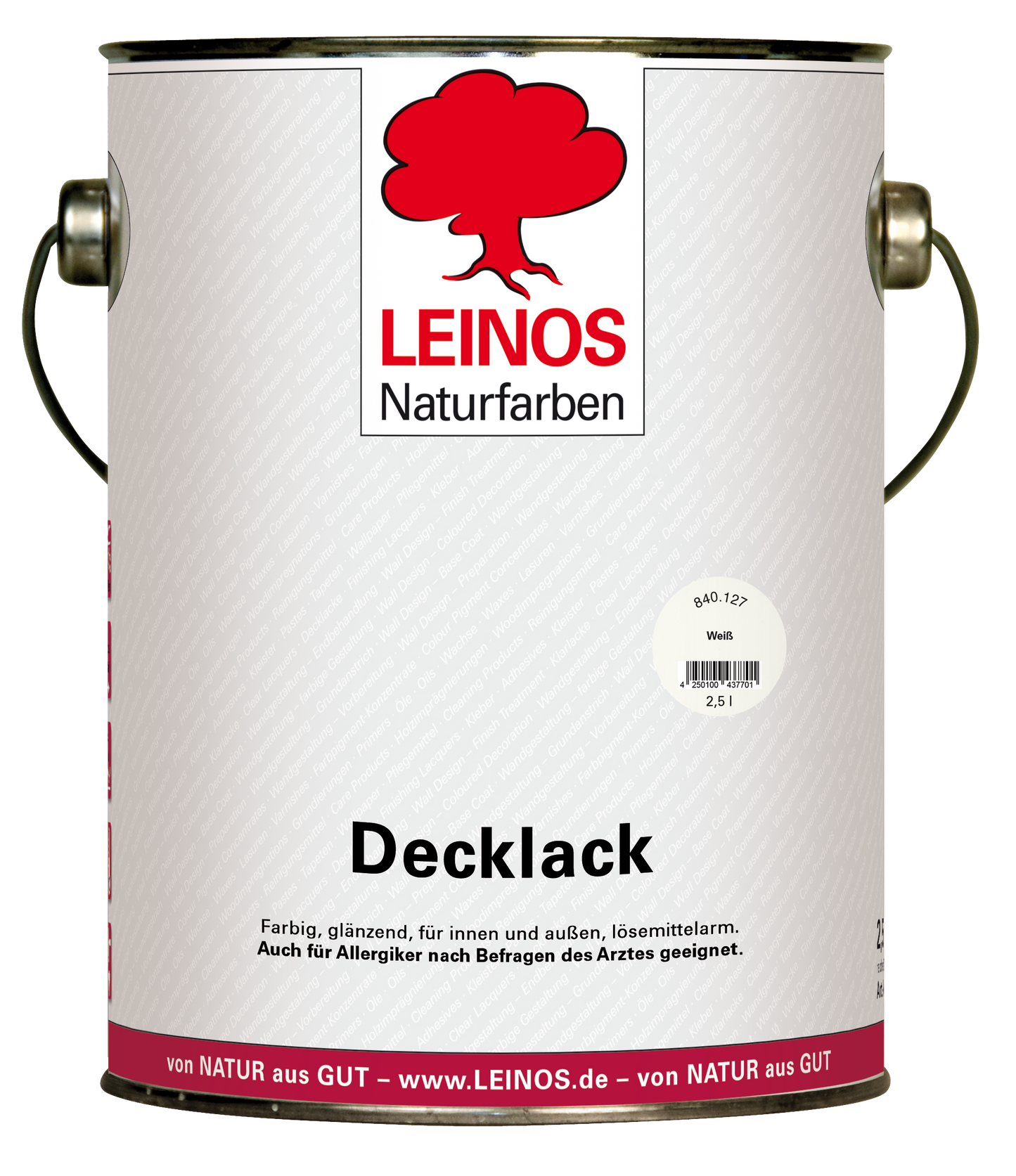 LEINOS Decklack Deckfarbe Hochdeckende Wetterfeste Lackfarbe Wetterschutzfarbe für Innen- und Außenprojekte