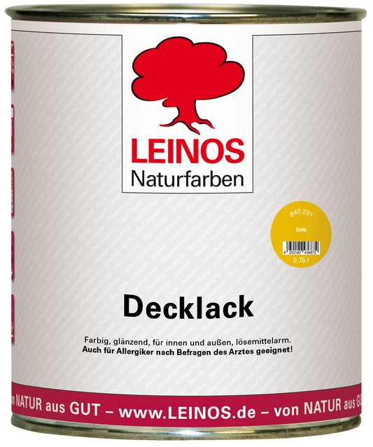 LEINOS Decklack Deckfarbe Hochdeckende Wetterfeste Lackfarbe Wetterschutzfarbe für Innen- und Außenprojekte