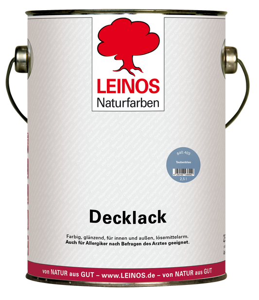 LEINOS Decklack Deckfarbe Hochdeckende Wetterfeste Lackfarbe Wetterschutzfarbe für Innen- und Außenprojekte