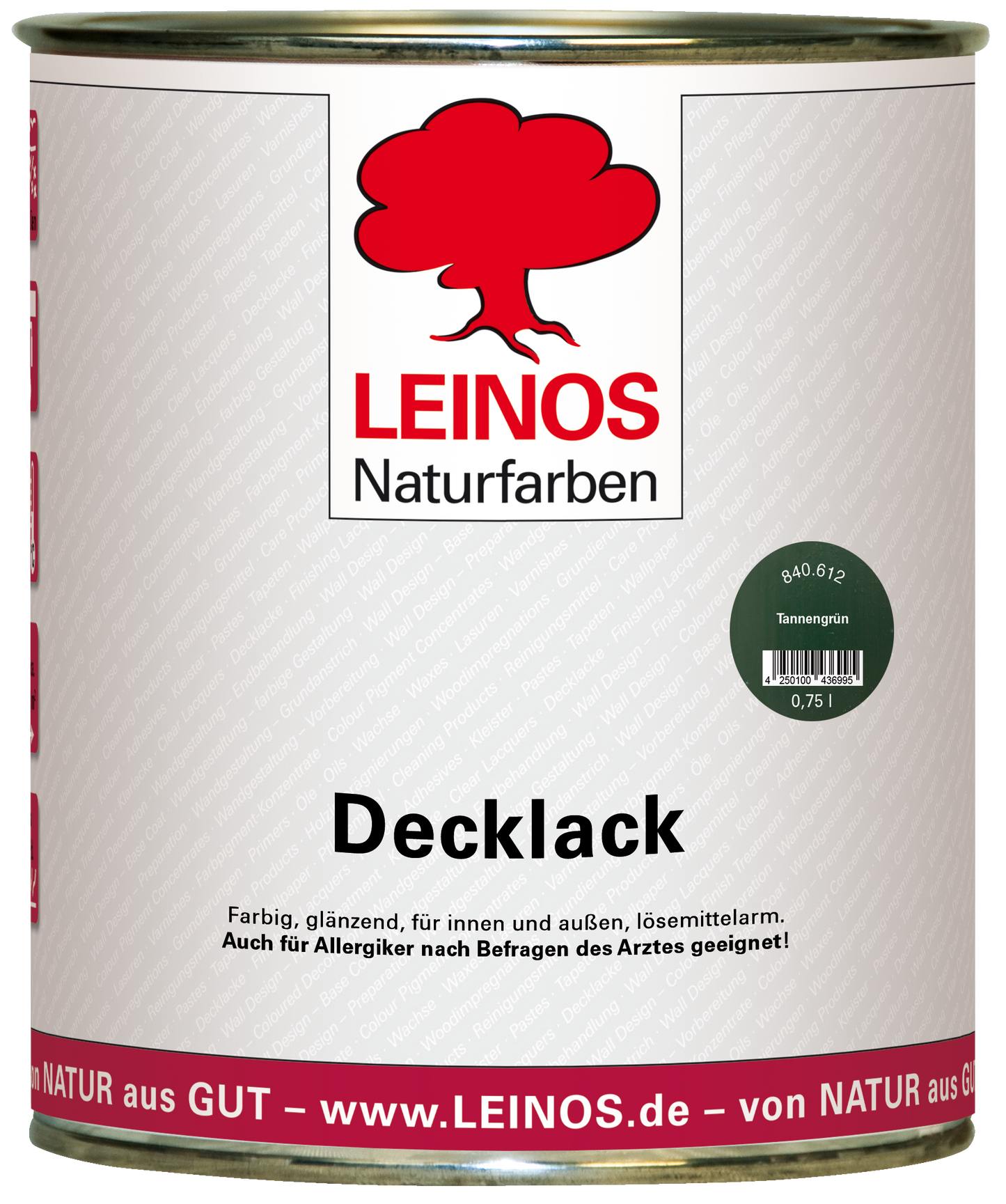 LEINOS Decklack Deckfarbe Hochdeckende Wetterfeste Lackfarbe Wetterschutzfarbe für Innen- und Außenprojekte