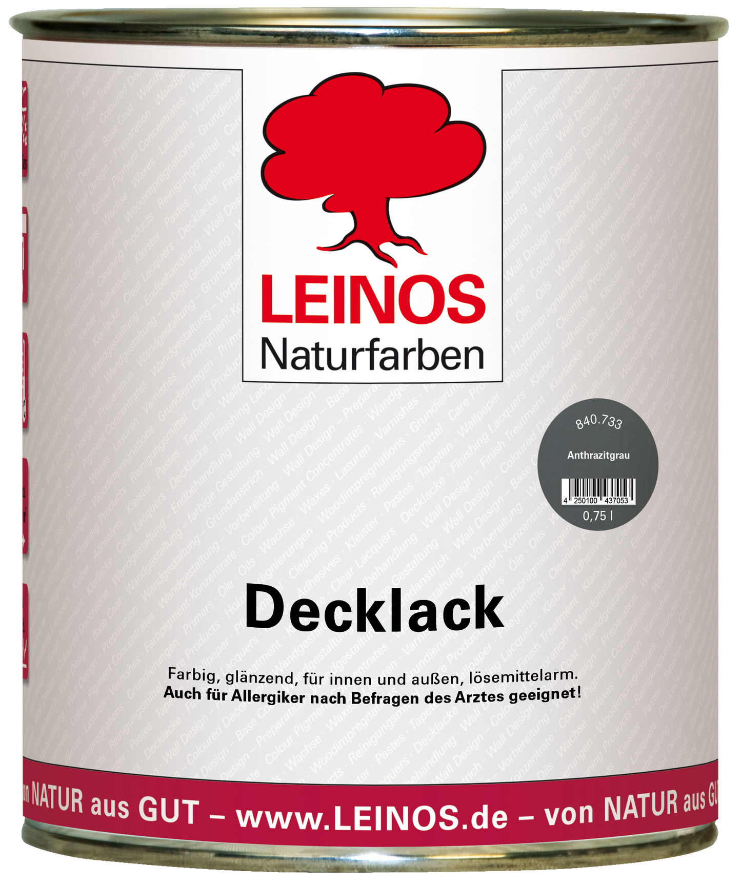 LEINOS Decklack Deckfarbe Hochdeckende Wetterfeste Lackfarbe Wetterschutzfarbe für Innen- und Außenprojekte