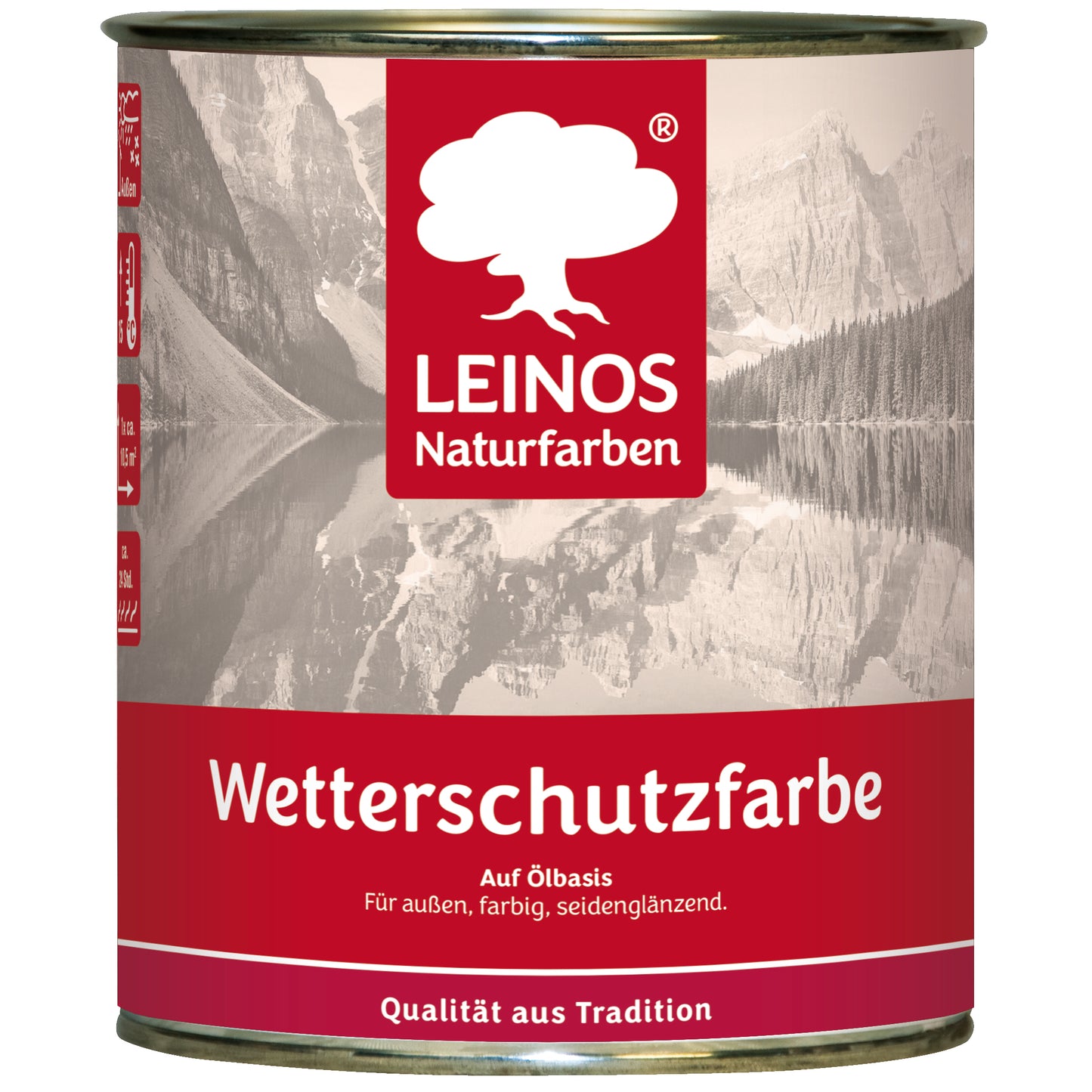 LEINOS Wetterschutzfarbe 750 ml | Schwedenrot Holzlasur für Holzfassaden Fenster Gartenhäuser| wetterbeständige Deckfarbe für effektive Versiegelung und langanhaltenden Schutz auf Ölbasis im Außenbereich